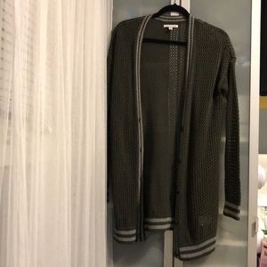 Olive green cardigan